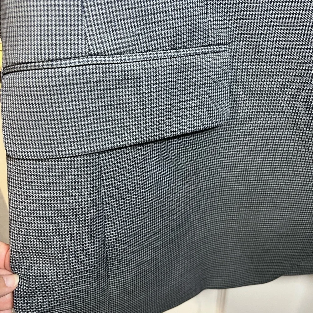 Stafford‎ NWT Signature Sport Coat size 42 Navy/Gray  Houndstooth w/Pockets